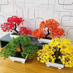Planta Artificial Decorativa para el Hogar y la Oficina, Plantas Pequeñas en Maceta y Bonsái Creativo Verde - Product Image 4