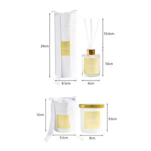 Juego de Regalo de Velas Aromáticas de Soja en Botella de Vidrio Decorativa Elegante de Marca Privada de Lujo Personalizada y Difusor de Varillas, Juego de Regalo de Aroma - Product Image 2