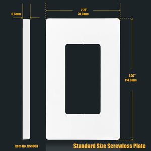 MVAVA高品質米国UL認証1ギャングネジ不要壁プレート壁スイッチプレートコンセントカバー<span class=keywords><strong>US</strong></span>プラグ壁コンセントカバー - Product Image 2
