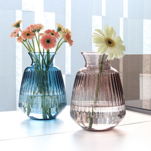 Vase en plastique recyclable Vase de décoration incassable Classic Transparent Brown - Product Image 4