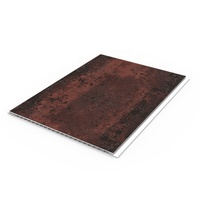Carreaux de plafond en PVC de Offre Spéciale britannique, planche de marbre beige avec deux incrustations chromées pour panneau de salle de bain douche murale humide