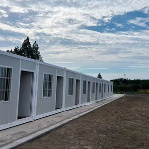 Casa de contenedores desmontable personalizada Ventanas de vidrio templado doble de aluminio Diseño moderno Edificio de oficinas de Instalación rápida - Product Image 1