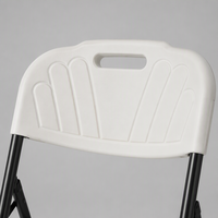 Chaise pliante moderne en plastique avec structure en fer, robuste, empilable, portable, pour extérieur, salle à manger, camping, pique-nique, jardin, terrasse