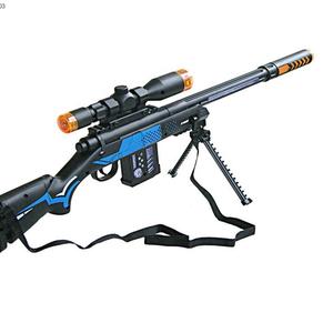 Fucile Giocattolo per Bambini in Plastica con Vibrazione Simulata, Luci Lampeggianti Elettriche e Suoni, <span class=keywords><strong>Fucili</strong></span> da <span class=keywords><strong>Cecchino</strong></span> in Vendita - Product Image 2