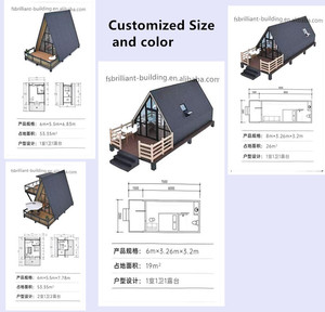 Casa Prefabricada de Estructura de Acero en Oferta, Impermeable, de Acero Ligero, Estilo Contemporáneo, para Apartamentos, Villas, Resorts, Casa Triangular - Product Image 6