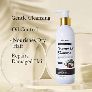 Ensemble de soins capillaires personnalisé avec logo, <span class=keywords><strong>shampoing</strong></span> et revitalisant, antipelliculaire, huile de noix de coco, biologique, végétalien, lissant, nourrissant, croissance des <span class=keywords><strong>cheveux</strong></span> - Product Image 2