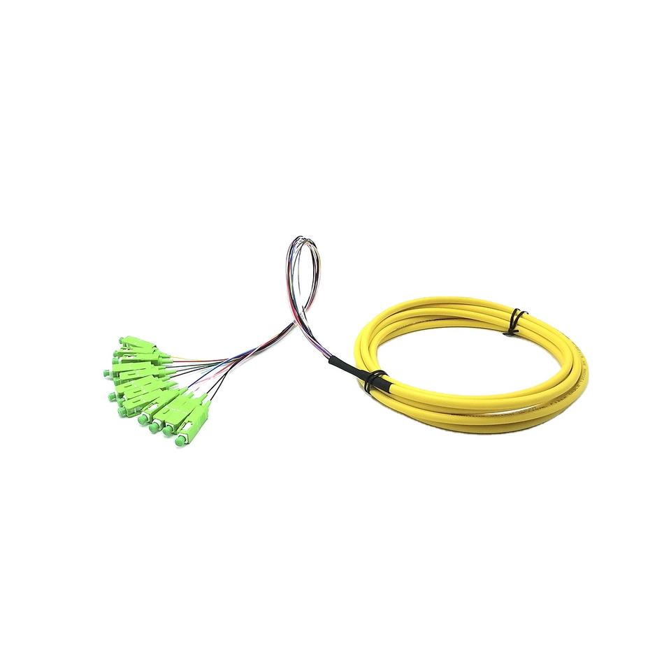 SC/APC 12 Fiber Optical Fanout Pigtails SM G657A2 1.5m| Alibaba.com