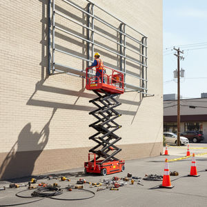Plataforma Elevadora de Trabajo Aéreo de 4m, Estructura Estable, con Batería de Larga Duración para Trabajo Continuo y Negocios de <span class=keywords><strong>Alquiler</strong></span> - Product Image 1