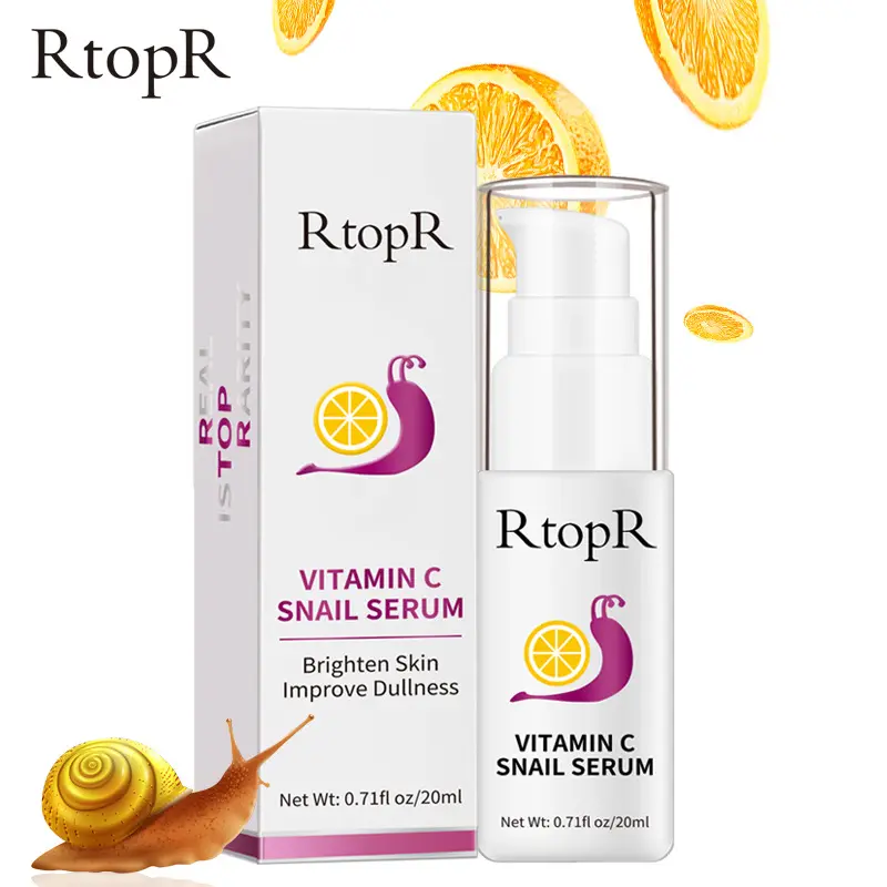 Großhandel RtopR Hautpflege Brighten White ning Schnecke Vitamin C Gesichts serum für die Haut aufhellung