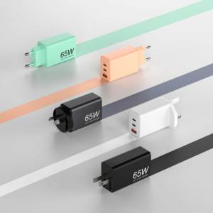 65W Gan ad alta velocità pieghevole scrivania statico USB caricatore da parete con Logo personalizzato pieghevole adattatore per cellulare con protezione OTP - Product Image 3