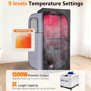 Sauna vapeur portable moderne en acrylique, tente de sauna à vapeur à commande informatique, chaise pliante, pour usage domestique, appartement, villa 1 - Product Image 4