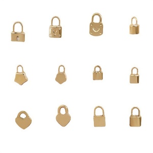Cheap and Fine OEM Variation Fashion Designer Stainless Steel Gold Plated Heart <b>Padlock</b> Blank Pendant Charms Jewelry - Product Image 1