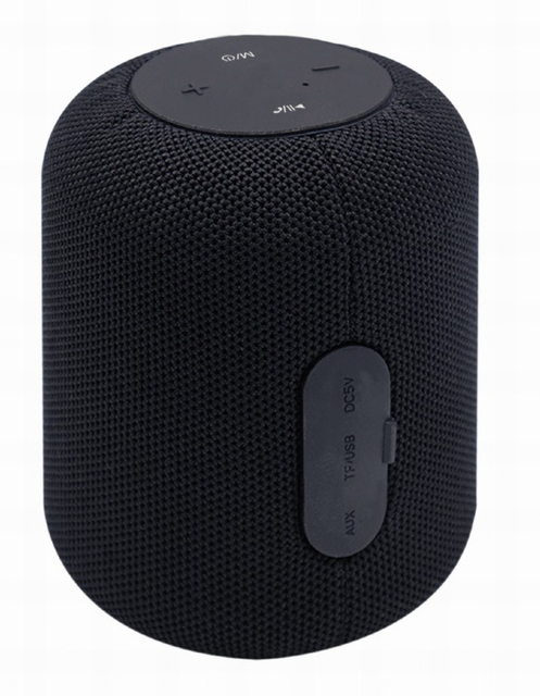 Strong Bass Portable Built-in Microphone Radio Bluetooth Speaker Novelty Wireless ABS Fabric Cylinder-Shaped Portable Speaker