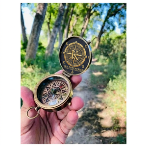 Brass Compass Vintage Finish Kelvin Hughes 100 Year <b>Calendar</b> Compasses Lid Compass Directional & Navigational Tool - Product Image 2
