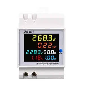 Monitor de CA de 110V, 220V, 380V, 100A, Factor de corriente de voltaje activo KWH, medidor de frecuencia de energía eléctrica