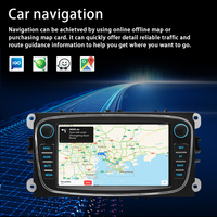 LELV 7-Inch Android 14 Car DVD Player GPS Stereo Ford Focus Mondeos Galaxy C-max Multimedia Player DSP Carplay 4G 8Core HeadUnit