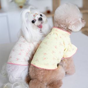 2024 penjualan terbaik manis bunga peliharaan kaus anjing musim gugur musim dingin dua kaki pakaian - Product Image 3