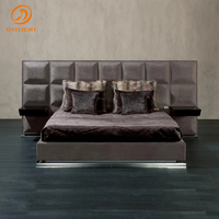 Lit double en tissu de style italien moderne et luxueux DAYLIGHT, personnalisé pour la chambre à coucher