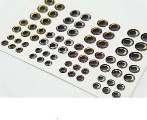 Yeux 3d de taille mixte 6/8/10mm, yeux de poisson holographiques en plastique, vent, terre, glace, feu, style mouche, matériel d'attache - Product Image 1