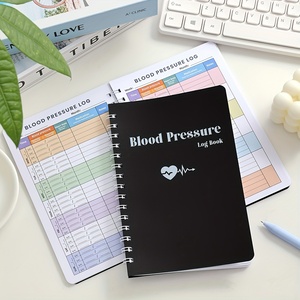 48 feuilles de carnet de pression artérielle en PVC imperméable noir avec pages intérieures colorées - Product Image 3