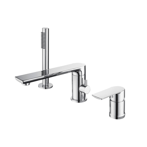 <span class=keywords><strong>Rubinetto</strong></span> per Vasca da <span class=keywords><strong>Bagno</strong></span> in Ottone <span class=keywords><strong>con</strong></span> Tre Fori e Bocca Girevole, Set Moderno di Tre Pezzi per Vasche e Lavabi - Product Image 4