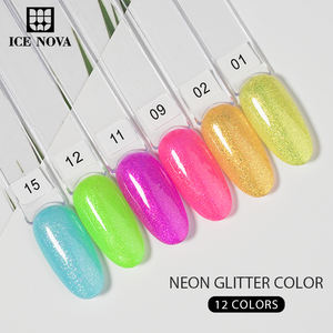 جليد نوفا نيون لامع طلاء جل خطوة واحدة لمعان 20 لون لامع عاكس طلاء أظافر جل لامع فن اصنعه بنفسك في المنزل - Product Image 4