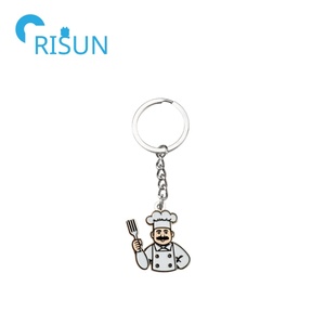 Llavero esmaltado culinario personalizado, llavero de cocina, cubiertos, cuchillo, temática gastronómica, sombrero de Chef, gorro, dijes colgantes, llavero colgante - Product Image 5