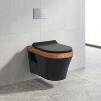 WC intelligent européen mural avec bidet intégré, réservoir dissimulé, cuvette en céramique, sanitaires