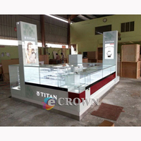 Delicate Wrist Watch Counter Mdf Mini Cabinet Shop Design Watch Counter Cutting Shop OEM