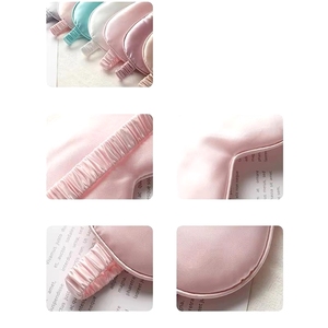 Masque de sommeil en satin <span class=keywords><strong>double</strong></span> face, sangle réglable douce pour les voyages, bandeau imprimé style avion, cadeaux promotionnels - Product Image 3