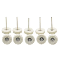 Roue de polissage en feutre de laine, meule pour bijoux, roue de polissage pour métaux, tête de polissage à tige de 3 mm, mini brosse, abrasif rotatif Dremel OEM