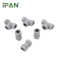 IFAN Оптовая цена. Фитинги PB Push Fit 15 мм, 22 мм, серые, угловые соединители, быстроразъемные фитинги PB.