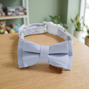 Collar de Lujo Elegante y Duradero para Gatos con Hebilla de Seguridad Desmontable y Lazo - Diseño Floral Personalizado con Luces de Diente de León 100% Algodón - Product Image 2