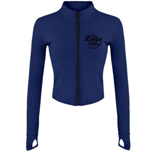 Chaqueta Deportiva de Manga Larga con Cierre para Mujer, Talla Grande, Color Sólido, Transpirable, de Secado Rápido, Alta Elasticidad, para Entrenamiento y Ejercicio - Product Image 5