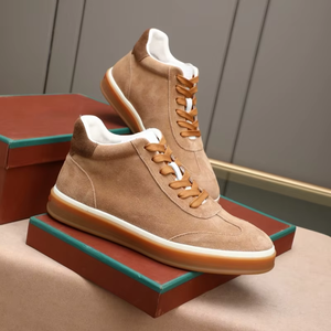 2026 Top Quality Luxury Designer <b>Sneakers</b> Style Men's and Women's Retro Casual Flat Lace-up <b>Leather</b> Winter Spring Casual Shoes - Product Image 1