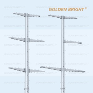 Postes Utilitarios Golden Bright de 25 Metros, Acero de Alta Resistencia, Hormigón Duradero, Madera de Alta Calidad, Excelente Estabilidad, Gran Capacidad de Carga - Product Image 1