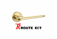 Poignée multicolore de style simple pour porte de chambre intérieure, serrure de porte en bois silencieuse