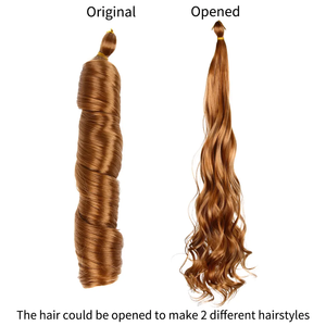 วิกผมลอนแบ<span class=keywords><strong>บ</strong></span><span class=keywords><strong>ลอน</strong></span>หลวม<span class=keywords><strong>ผม</strong></span>ถักสีออมเบรสังเคราะห์24นิ้ว - Product Image 3