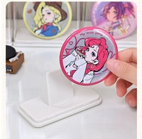 Boîte de rangement transparente pour badges individuels, anti-poussière, avec support, empilable, pour collection de badges d'anime