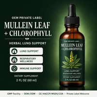 Gouttes liquides de feuilles de molène naturelles US/UK, marque privée OEM/ODM, booster anti-gueule de bois, complément alimentaire oral à base de feuilles, supplément de santé à base de plantes