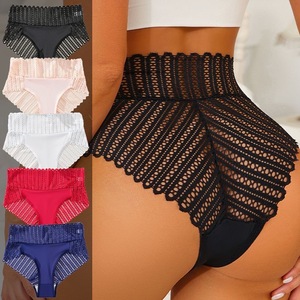 Yuhong – Culottes sexy taille haute en dentelle évidée pour femmes, vente en gros, directement de l'usine, logo personnalisé, OEM, faible MOQ, grandes tailles, lingerie - Product Image 1
