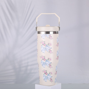 Même style, tasse de bureau isotherme portable de 30 oz à double paroi, en acier inoxydable, anti-fuite, maintien thermique 24h, avec poignée antidérapante - Product Image 6