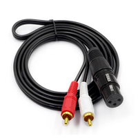Câble XLR 2 en 1 mâle vers RCA coaxial, bobine de câble audio XLR vers RCA