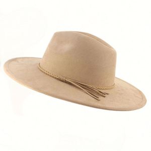 Sombreros Fedora de Poliéster y Gamuza con Ala Ancha de 9.5cm, a la Moda, Recién Llegados, con Acabado Artesanal - Product Image 3