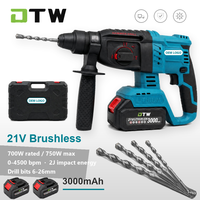 Marteau perforateur sans fil A10-0001 21V, 700W, 2J d'impact, perçage max. 26mm, pour béton, briques et murs