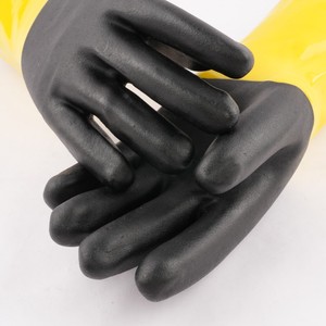 Gants funéraires de serveur respirants à absorption de sueur en pointillés en PVC antidérapants Gants à main en gros - Product Image 5