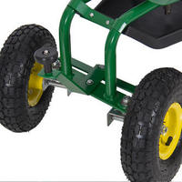 Siège pivotant roulant chariot de jardinage jardin cour pelouse désherbage chaise pour la plantation avec roues tracteur de jardin siège de travail