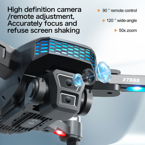 Drone GPS XT555 pour débutants, contrôlé par écran, caméra double 4K HD, moteur sans balais, retour automatique, quadricoptère pliable 6 axes - Product Image 3
