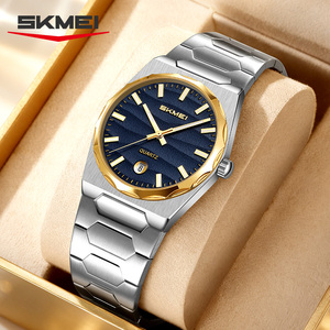 Montre à quartz de style minimaliste de marque personnalisée OEM pour hommes d'affaires, vente en gros, montres personnalisées en acier inoxydable, étanches, cadeaux - Product Image 3