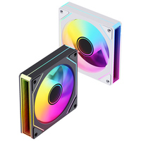 SNOWMAN 120mm ARGB alto flujo de aire PWM controlado PC caja ventilador direccionable RGB 4 pines para juegos escritorio refrigeración radiador de plástico